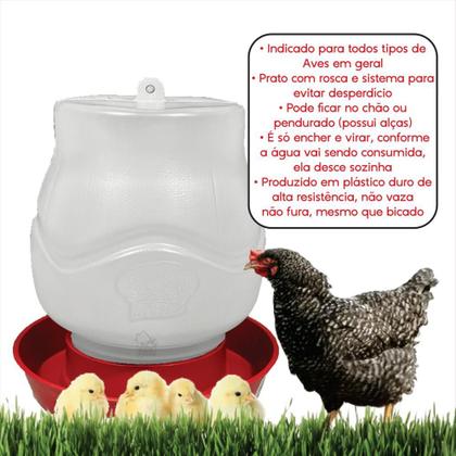 Imagem de Kit 5 Bebedouro Automático Rosca 2 Litros Galinha e Aves