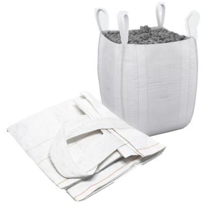 Imagem de Kit 5 Big Bag Saco Grande 1000Kg Jumbo Reforçado Para Grãos, Areia, Construção, Reciclagem, Obra  Alta Resistência, Reutilizável, Com Alça