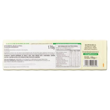 Imagem de Kit 5 Biscoito Importado Fibra Integral Gullon 170G S/Açúcar