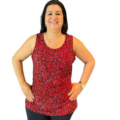 Imagem de Kit 5 Blusas Plus Size regata confortável liganete Soltinha
