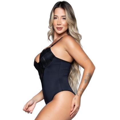 Imagem de Kit 5 Body Feminino Bella Fiore Modas Com Aro Sem Bojo Meia Taça