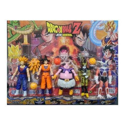 Imagem de Kit 5 Bonecos Dragon Ball Z Articulados Goku 14 Cm