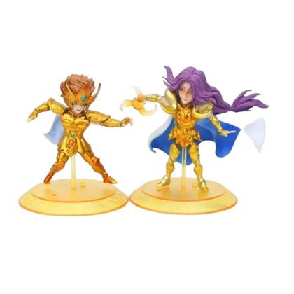 Kit 5 Bonecos em Miniatura Figures Cavaleiros de Ouro Anime Saint