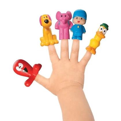 Imagem de Kit 5 Bonecos Pocoyo Vinil Cardoso Toys Infantil Macio