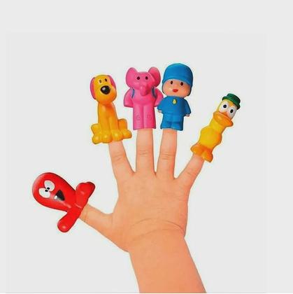 Imagem de Kit 5 Bonecos Vinil Pocoyo Miniatura Dedoche Original