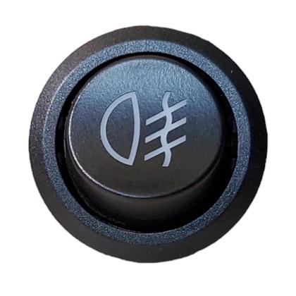 Imagem de Kit 5 Botões Farol Milha Neblina Universal Led Interruptor Azul