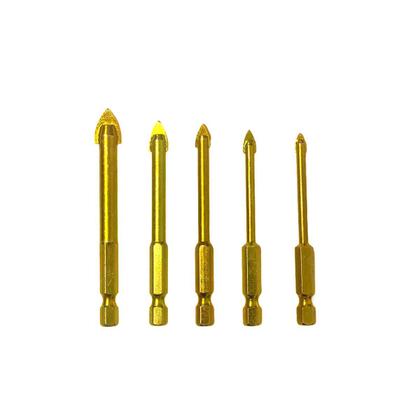 Imagem de Kit 5 Brocas ferramentas Corte De Videa Furar Vidro 4 a 10mm