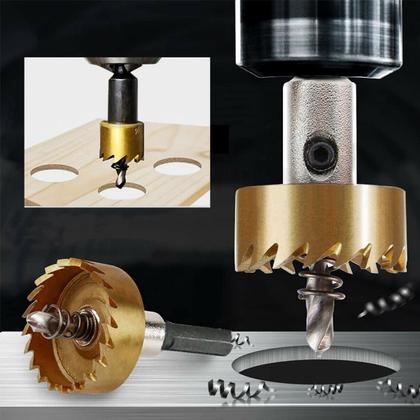 Imagem de Kit 5 Brocas Serra Copo Metal Aço Ferro 16/18,5/20/25/30mm