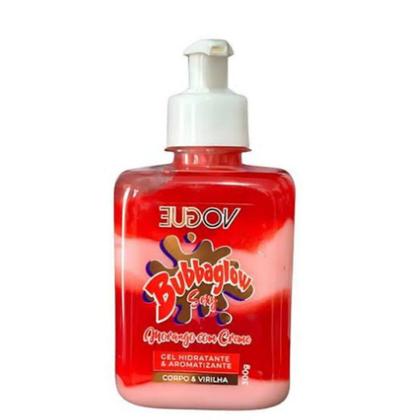 Imagem de KIT 5 Bubba Glow Gel Creme Hidratante Para Corpo Virilha Beijável Sabor Morango Com Creme Vogue 300g