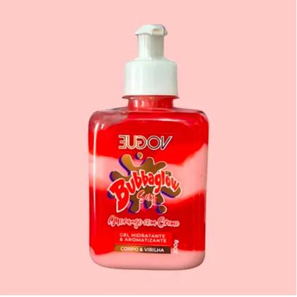 Imagem de KIT 5 Bubba Glow Gel Creme Hidratante Para Corpo Virilha Beijável Sabor Morango Com Creme Vogue 300g