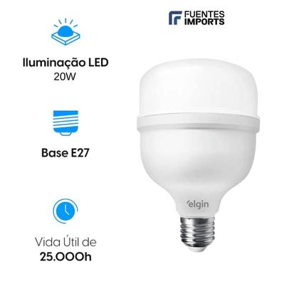 Imagem de Kit 5 bulbo elgin 20w bf