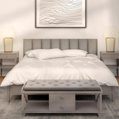 Imagem de Kit 5 Cabeceiras de Cama Box Solteiro Estofada Modulada 1,00mX45cm