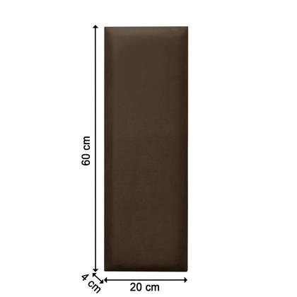 Imagem de Kit 5 Cabeceiras Painel Modular Cama Box Solteiro Veludo Marrom Madelina Decor