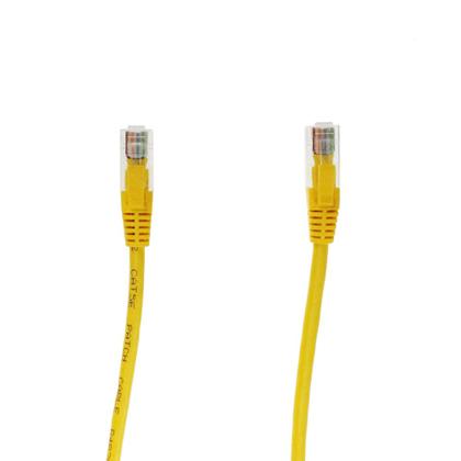 Imagem de KIT 5 Cabo de Rede Patch Cord Cat.5e 1,5m Amarelo Anatel