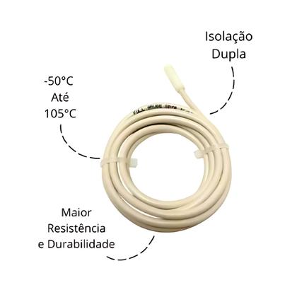 Imagem de Kit 5 Cabo Sensor De Temperatura Ntc 2m Sb70 Full Gauge