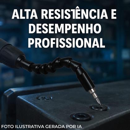 Imagem de Kit 5 Cabos Extensor Flexível Bits 1/4 Chicote Parafusadeira