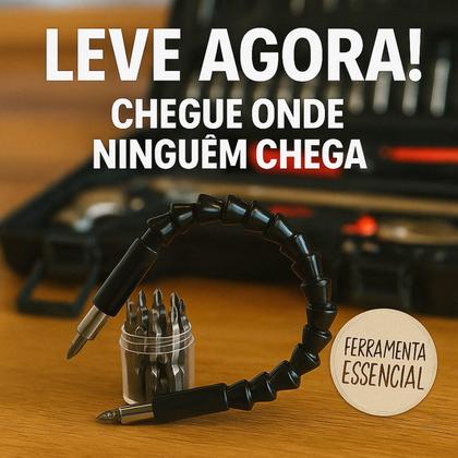 Imagem de Kit 5 Cabos Extensor Flexível Bits 1/4 Chicote Parafusadeira