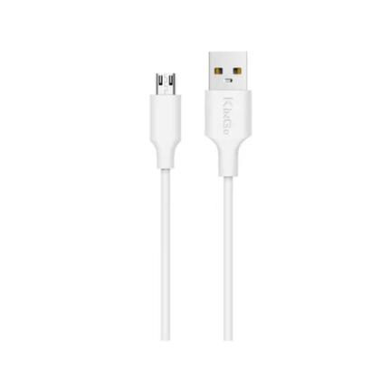 Imagem de Kit 5 Cabos Micro-USB V8 Kingo Branco 2m 2.1A para Galaxy J8