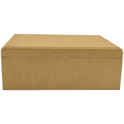 Imagem de Kit 5 Caixa Com Dobradiça e 12 Divisoria Multiuso 30x24x11 Mdf Madeira