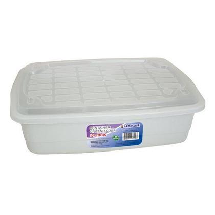 Imagem de Kit 5 Caixa Organizadora Container 5 L C/Tampa 34x24x11Cm