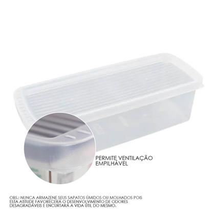 Imagem de Kit 5 Caixa Organizadora De Sapatos Pequena Para Closet Transparente