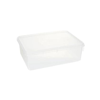 Imagem de Kit 5 Caixa Plástica 6,5 Litros Transparente Retangular Plasvale Com Tampa