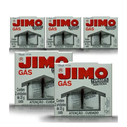 Kit 5 Caixas Jimo Gás Fumigante Dedetizador 10 Tubos De 35G Imagem de Kit 5 Caixas Jimo Gás Fumigante Dedetizador 10 Tubos De 35G