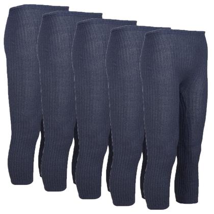 Imagem de Kit 5 Calças Fusô Grossa Lã Tricot Unissex Adulto Inverno