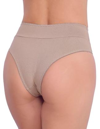 Imagem de Kit 5 Calcinha Cintura Alta Algodão Cotton com Cós Duplo Lingerie Reforçado Confortável de Fábrica