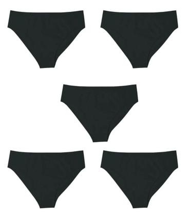 Imagem de Kit 5 Calçinha Cintura Alta Macia Larga Microfibra