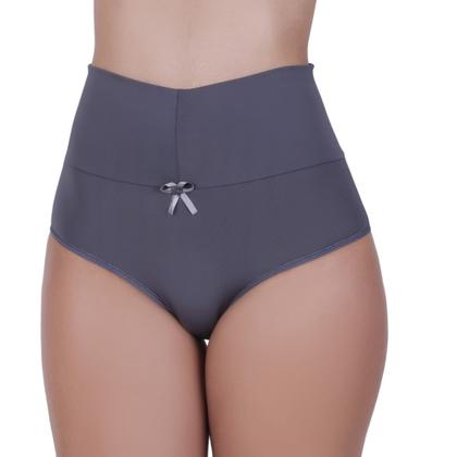 Imagem de Kit 5 Calcinha Cós Alto Modeladora Pós Parto - c10 KIT 5 THAMIRES PRETA ROSA VINHO CINZA SATIM