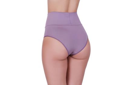 Imagem de Kit 5 Calcinha Cós Alto Modeladora Pós Parto - c10 KIT 5 THAMIRES PRETA ROSA VINHO CINZA SATIM