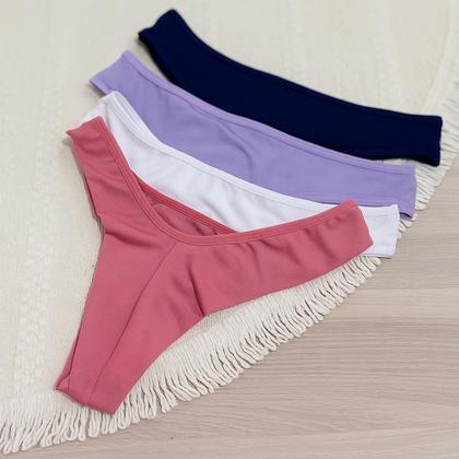 Imagem de Kit 5 Calcinha Fio Duplo Lisa Empina Bumbum