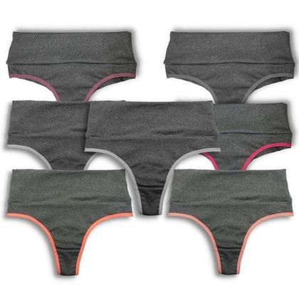 Imagem de Kit 5 Calcinha Fio Duplo Tanga Fitness Modeladora pós Parto