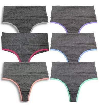 Imagem de Kit 5 Calcinha Fio Duplo Tanga Fitness Modeladora pós Parto