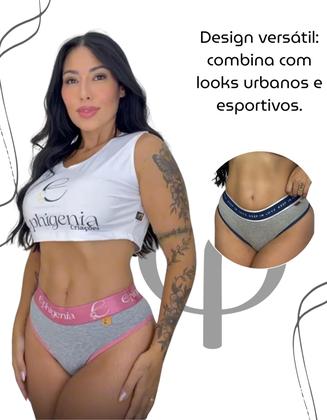 Imagem de Kit 5 Calcinha Lingerie Conforto Feminina Cintura Alta Sustentação Cós Elástico Roupa Moda Intima