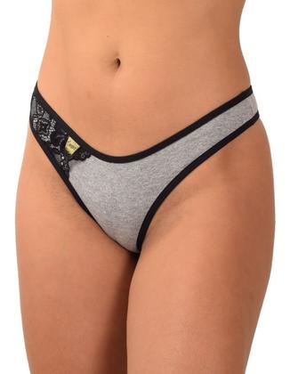 Imagem de Kit 5 Calcinhas Atacado Algodão Mescla detalhe renda sobreposta que não toca a pele Lingerie