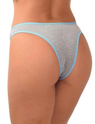 Imagem de Kit 5 Calcinhas Atacado Algodão Mescla detalhe renda sobreposta que não toca a pele Lingerie