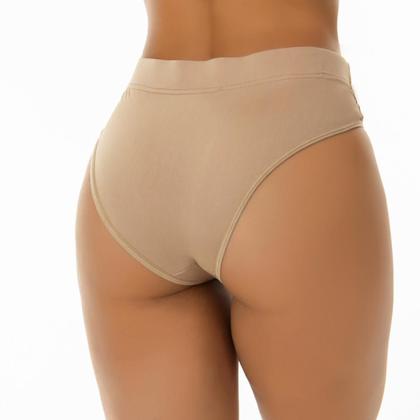 Imagem de Kit 5 Calcinhas Calçola Modeladora Cós Alto Cintura Alta Em Microfibra Lisa Revenda