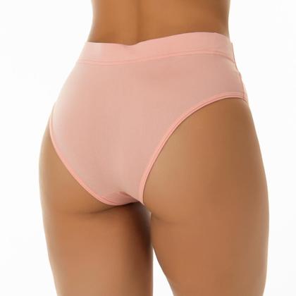 Imagem de Kit 5 Calcinhas Calçola Modeladora Cós Alto Cintura Alta Em Microfibra Lisa Revenda