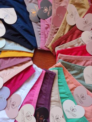 Imagem de Kit 5 Calcinhas de Algodão Corpo Colado Modelo Tanga