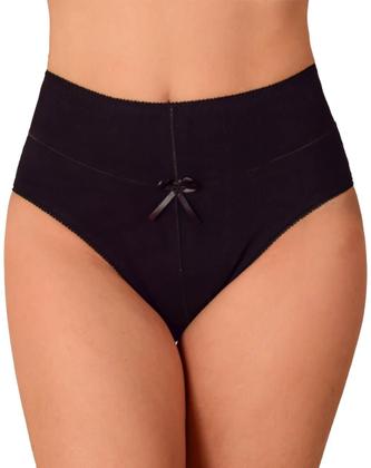 Imagem de KIT 5 Calcinhas Feminina de Algodão Cintura Alta cós tecido duplo Lisas 