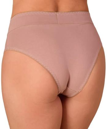 Imagem de KIT 5 Calcinhas Feminina de Algodão Cintura Alta cós tecido duplo Lisas 