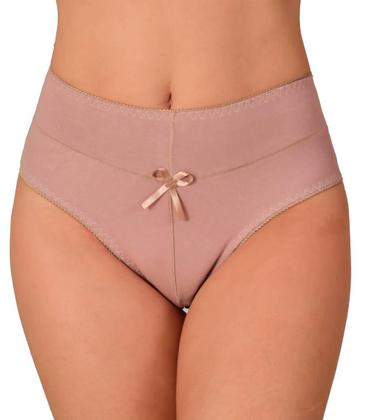 Imagem de KIT 5 Calcinhas Feminina de Algodão Cintura Alta cós tecido duplo Lisas 