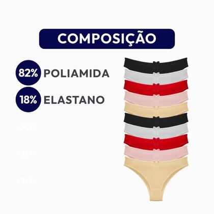 Imagem de Kit 5 Calcinhas Feminina em Microfibra A20