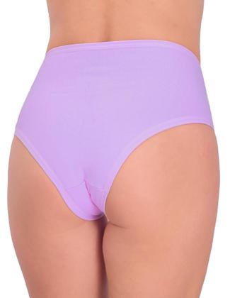 Imagem de Kit 5 Calcinhas Plus Size Algodão Cotton Calçola do 48 ao 56 Grande Confortável