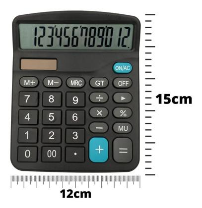 Imagem de Kit 5 Calculadora Mesa Escritório Número Grande 12 Dígitos