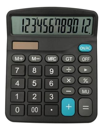 Imagem de Kit 5 Calculadora Mesa Escritório Número Grande 12 Dígitos