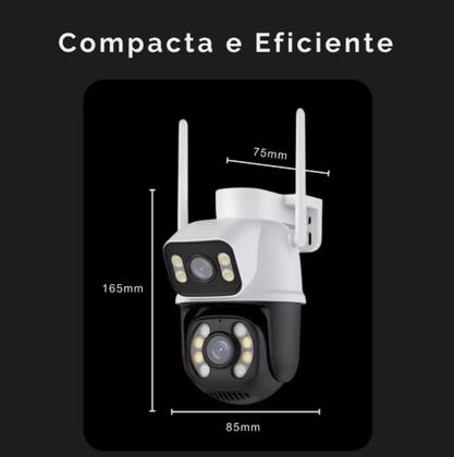 Imagem de kit 5 Camera De Segurança Smart Wi-fi Ip66 Dupla Lente 360 Visão Noturna Externa Prova D' Agua