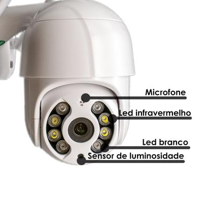 Imagem de Kit 5 Câmera Externa IP Prova D'água Infravermelho Externa Wifi HD